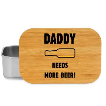 Papa a besoin de plus de bière ! (Papa / Papa / Bière / PUT) - Boîte à goûter - argent - Devant