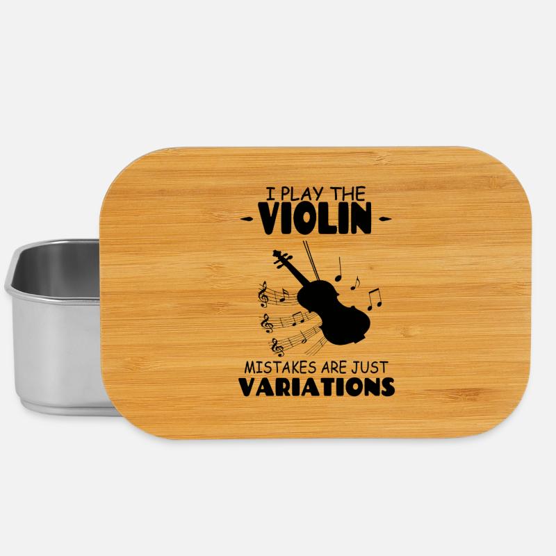 I play the violin mistakes are just variations - Lunch Box - silver