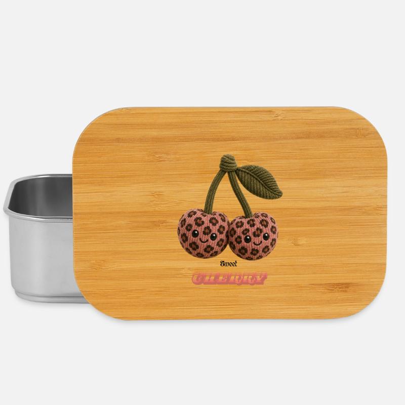 Leopard Cherries Cuddle Duo - Lunch Box - silver