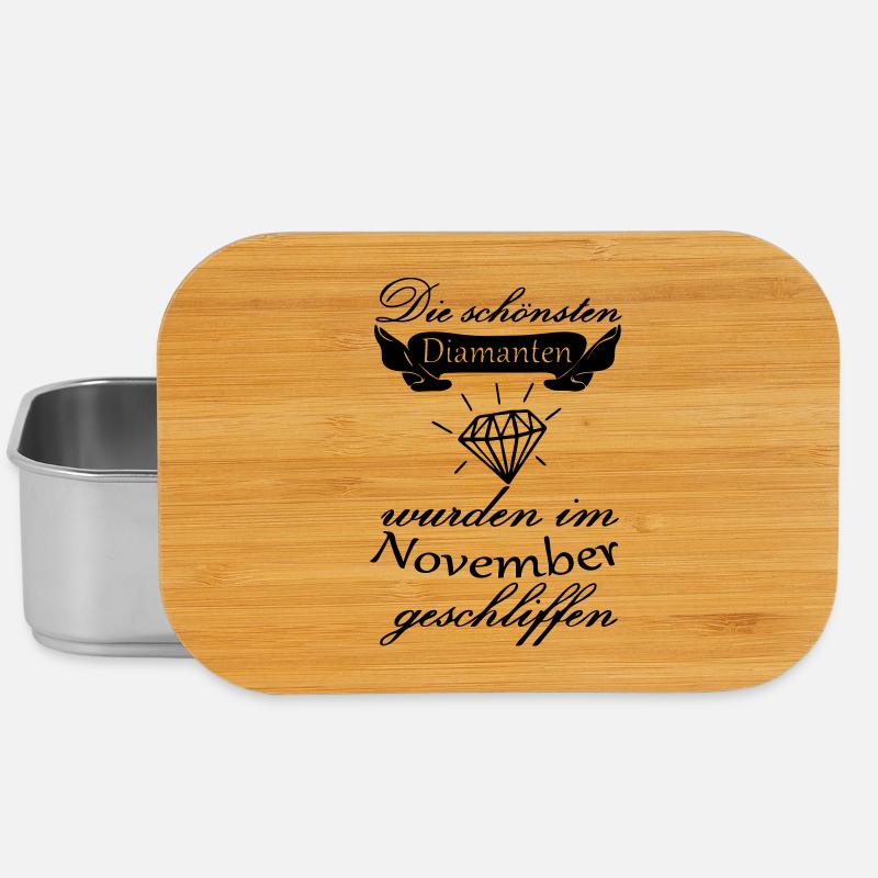 November Diamanten Geburtstag Geschenk Spruch - Lunch Box - Silber
