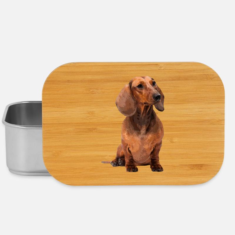 Short-haired dachshund - Lunch Box - silver