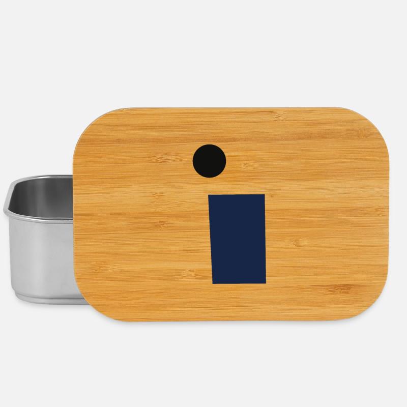 rectangle and circle - Lunch Box - silver