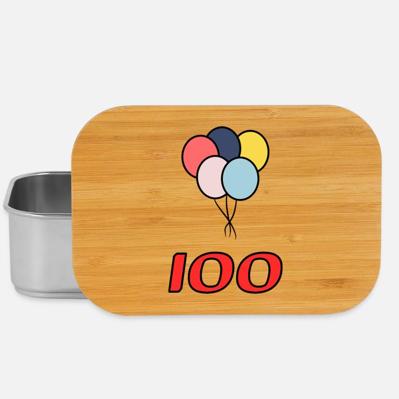 100. 100 ANS. 100e ANNIVERSAIRE. ANNIVERSAIRE 100 - Boîte à goûter - argent