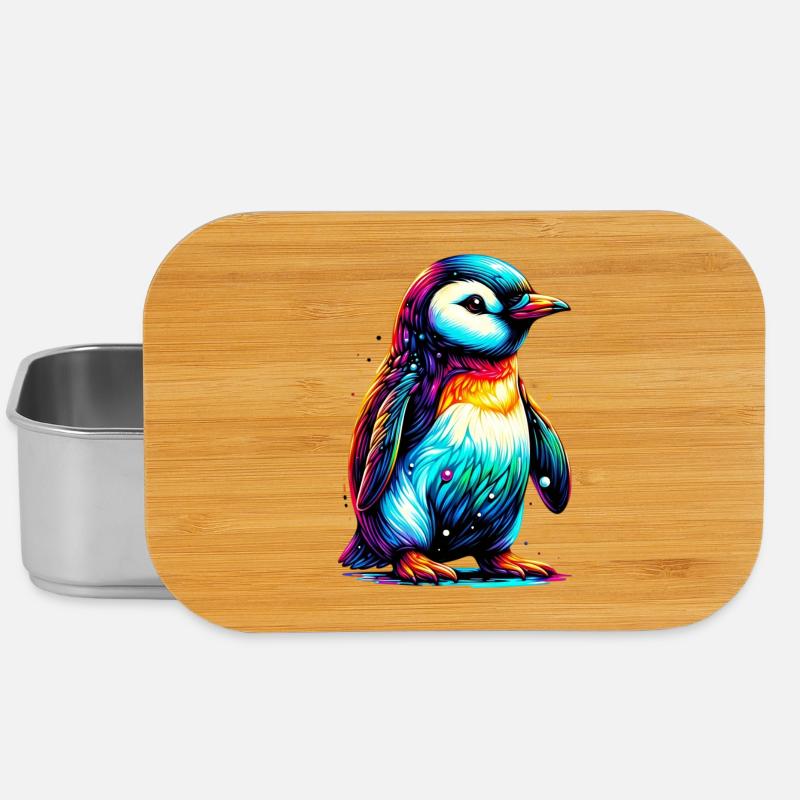 Pinguin - Lunch Box - Silber