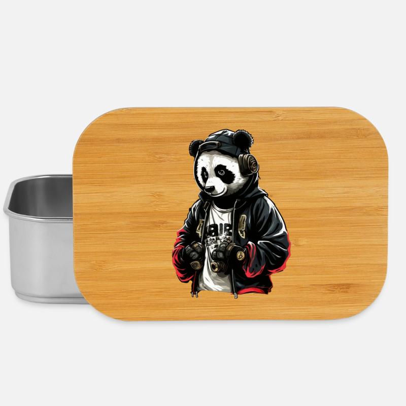 SSW29 Disco Panda - Lunch Box - silver