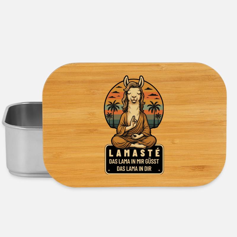 Lamasté – Design amusant de Lama Yoga - Boîte à goûter - argent