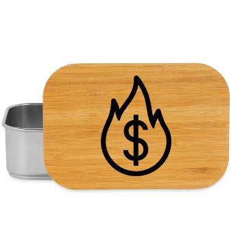 Burning Money - Lunch Box - silver - Front