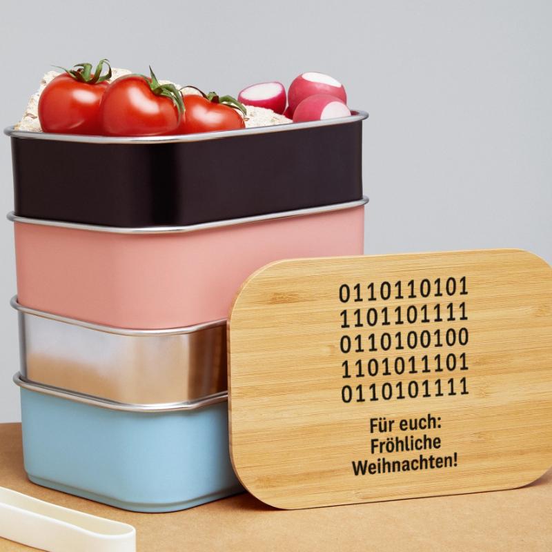 Christmas Code Binary Pattern Lunch Box