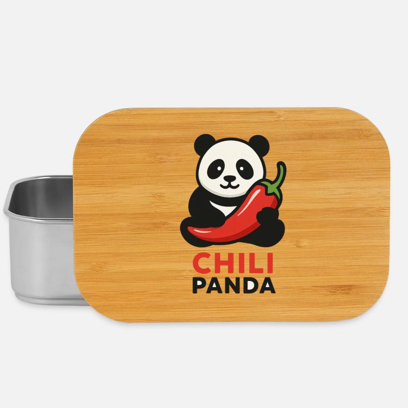 Illustration du panda chili - Boîte à goûter - argent