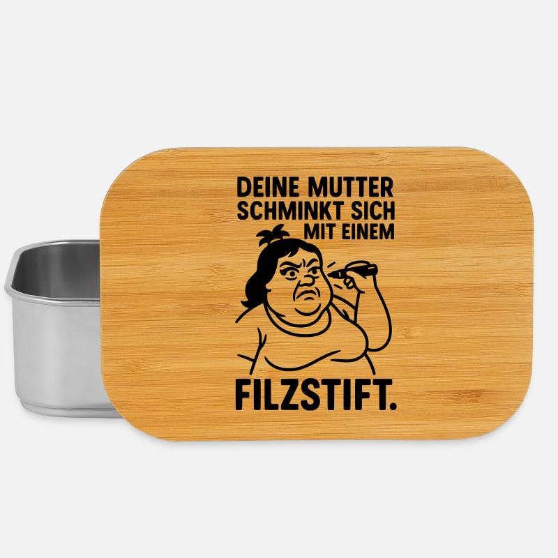 deine mutter witz filzstift schminken - Lunch Box - Silber