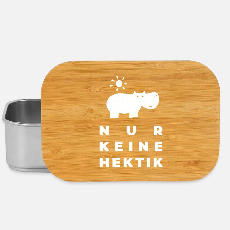 No hustle and bustle – funny saying office work practice - Lunch Box - silver