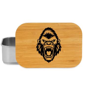 Gorilla Kopf Symbol - Lunch Box - Silber - Vorne
