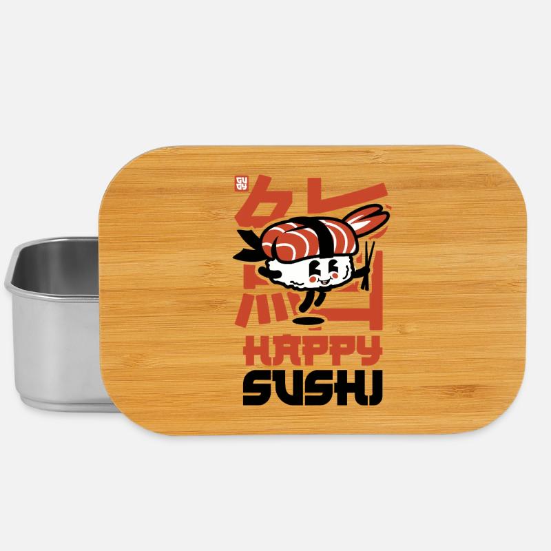 happy sushi - Lunch Box - Silber