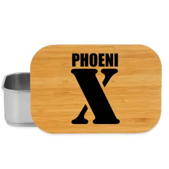 Phoenix – First Name Design | Minimal Typography - Lunch Box - Silber - Vorne