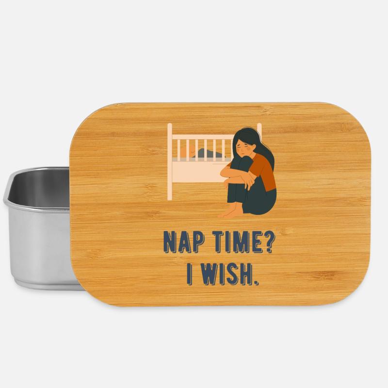 Bedtime? I wish so. - Lunch Box - silver