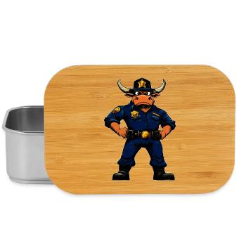 Stiere Polizei / Cop Stier - Lunch Box - Silber - Vorne