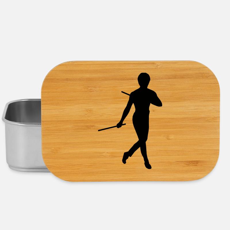 Bruce lee kung fu escrima shadow figure - Lunch Box - silver