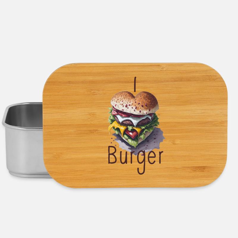 ich liebe Burger - Lunch Box - Silber