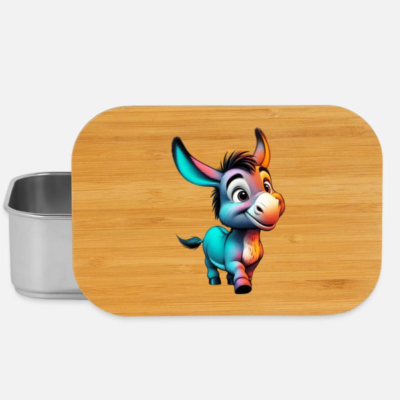 Esel Esel Schnuller Maultier - Lunch Box - Silber