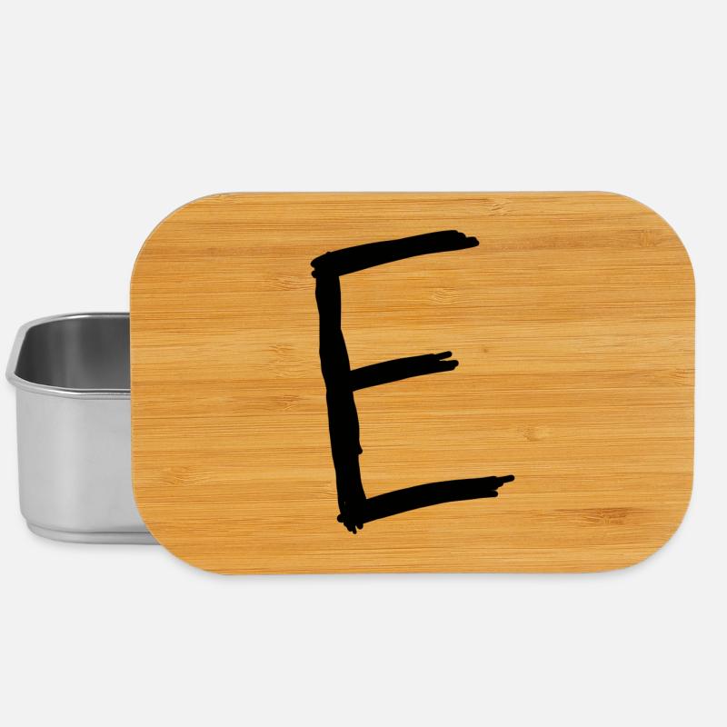 Buchstaben E - Lunch Box - Silber