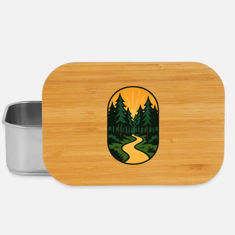 Flucht auf dem Waldweg - Lunch Box - Silber