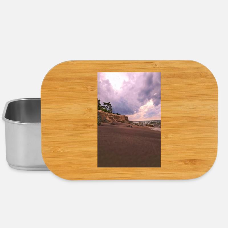 Wild beach Pleśna before the storm - Lunch Box - silver