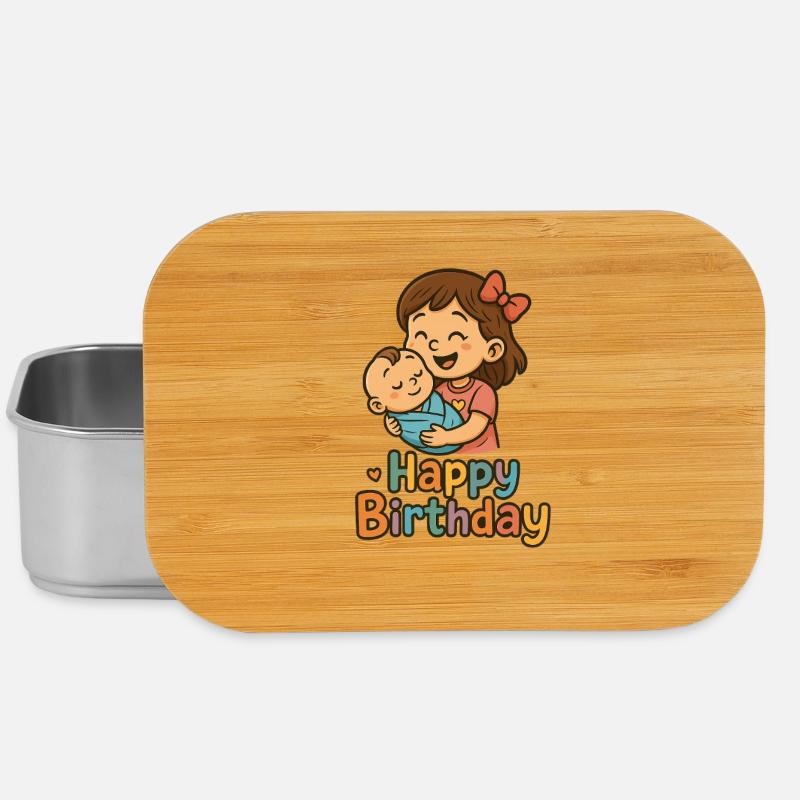 Herzliche Geburtstagskinder Illustration - Lunch Box - Silber