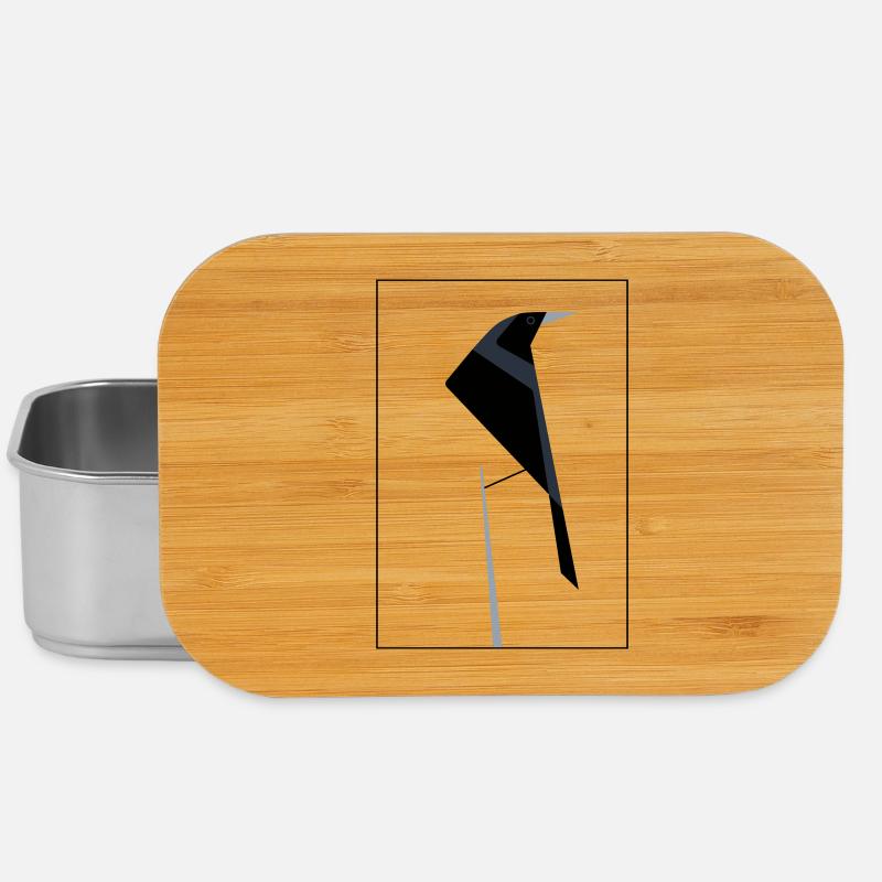 Abstrakte Ibis-Silhouette - Lunch Box - Silber