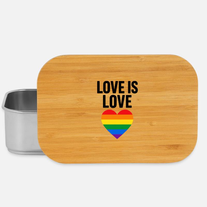 Rainbow heart for diversity and love - Lunch Box - silver