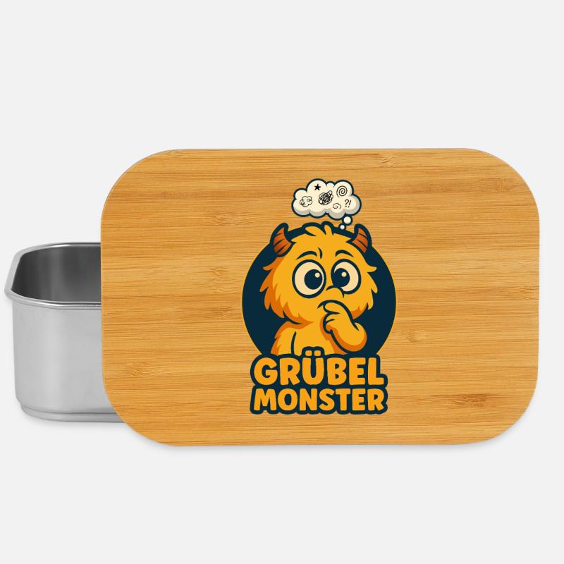 Brooding Monsters – Cute, Thoughtful & Funny - Lunch Box - silver