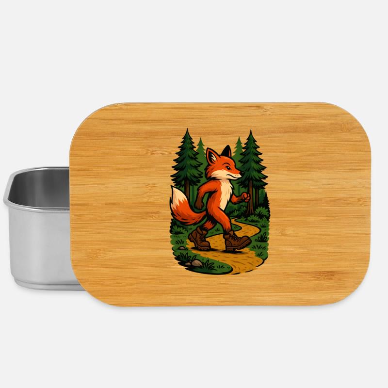 Renard errant dans la forêt - Boîte à goûter - argent
