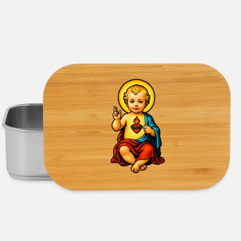 Heiliger Herzjunge Illustration - Lunch Box - Silber
