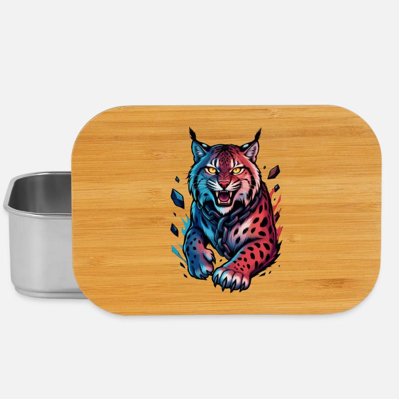 Luchs im Angriff - Lunch Box - Silber