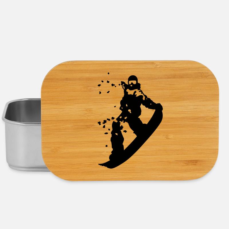 Snowboard - Lunch Box - Silber