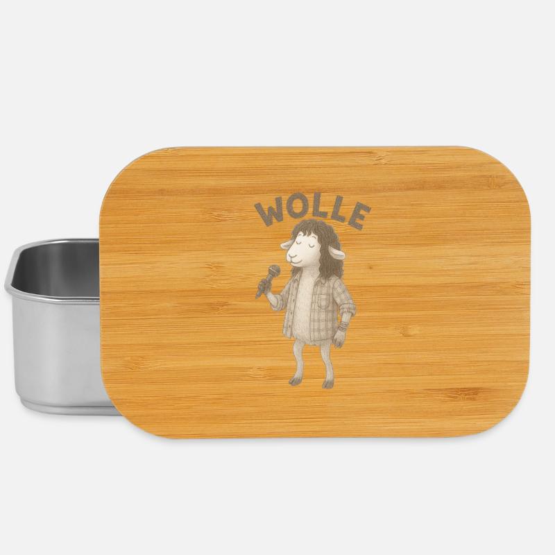 Wool Sheep with Microphone - Lunch Box - silver