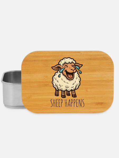 Sheep Happens Shit Happens - Lunch Box - Silber