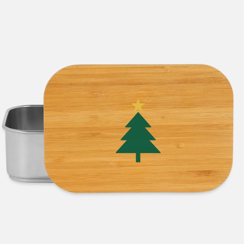 Minimaler Weihnachtsbaum mit Stern - Lunch Box - Silber