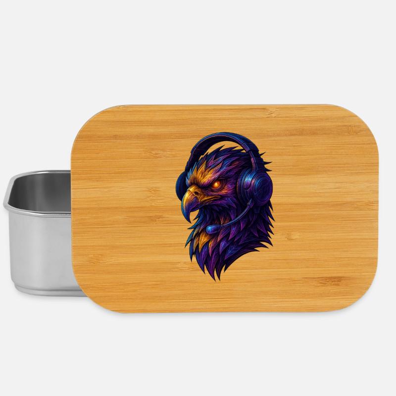 Neonadler mit Headset - Lunch Box - Silber
