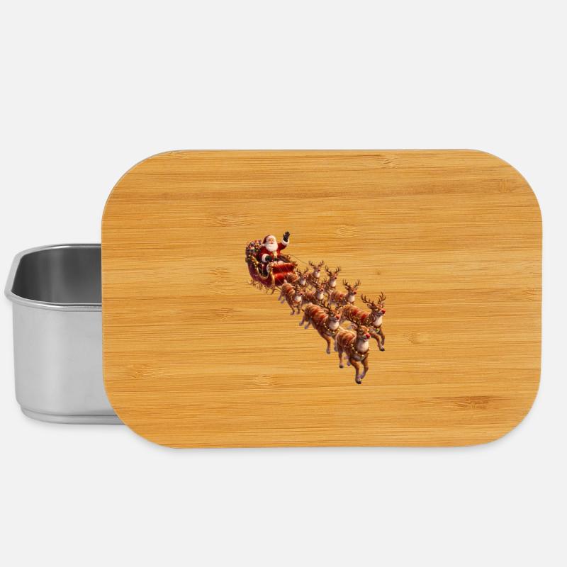 Santa mit Schlitten - Lunch Box - Silber