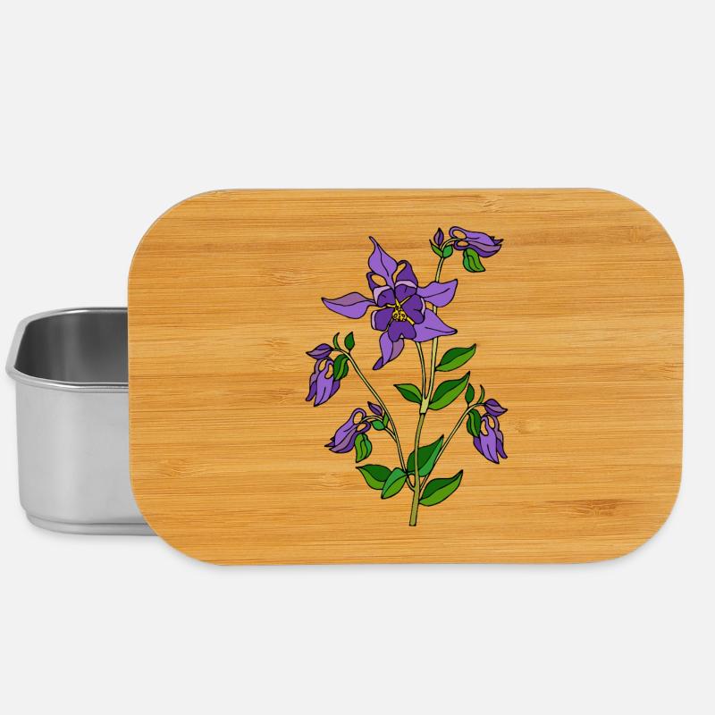 Blumen - Lunch Box - Silber