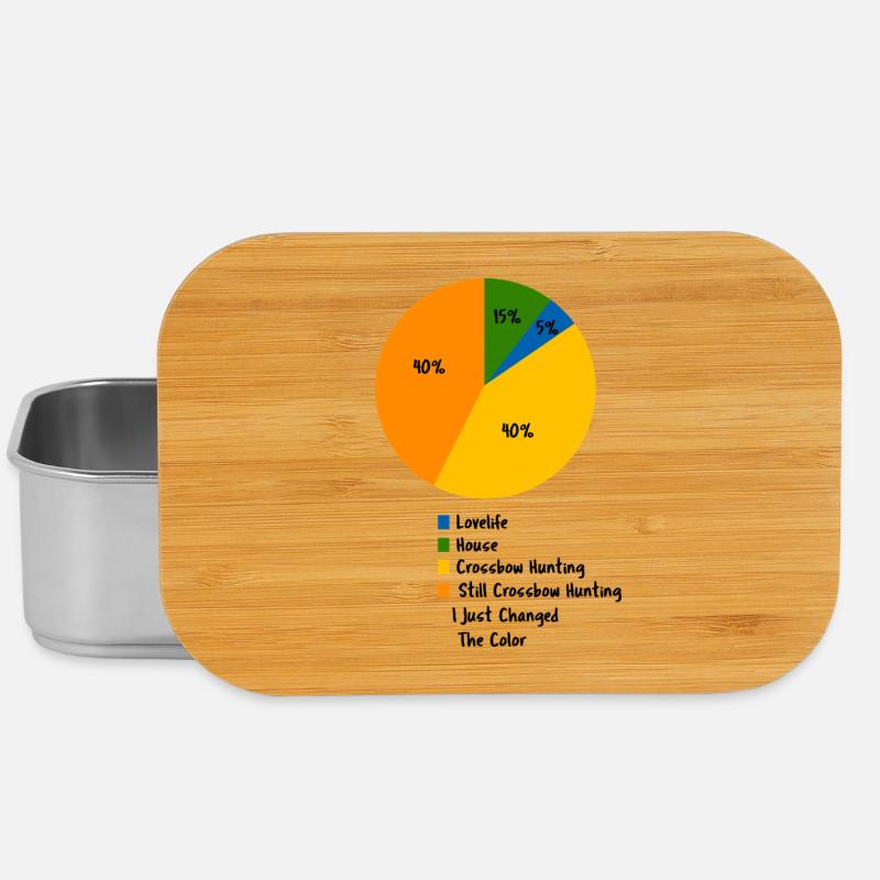 Graphique circulaire de chasse à l’arbalète Graphique amusant de loisir - Boîte à goûter - argent