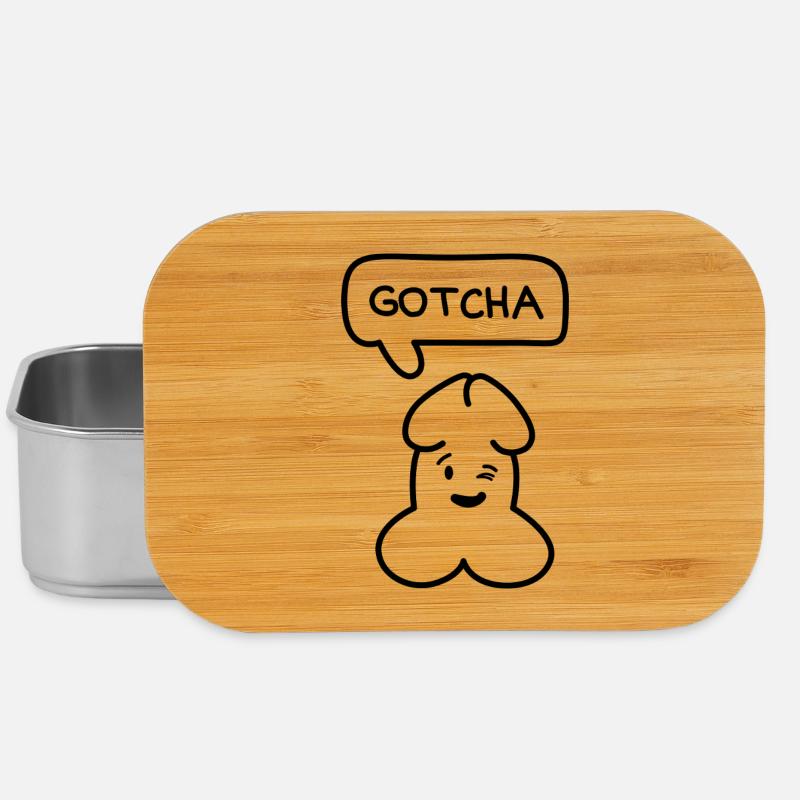 lustiges Junior 'Gotcha'-Emoticon - Lunch Box - Silber