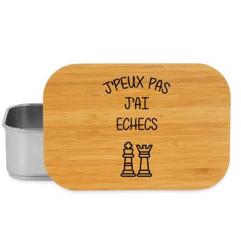 J'peux pas J'ai Échecs Humour Club - Boîte à goûter - argent - Devant