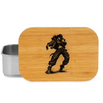 Hip Hop Tänzerin im Vintage Gravur Stil - Lunch Box - Silber - Vorne