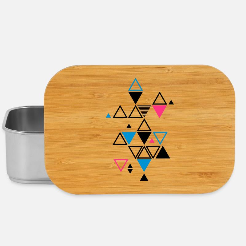 grafisches Muster - Lunch Box - Silber