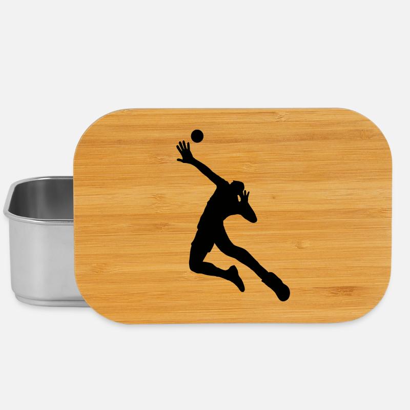 Volleyball - Lunch Box - Silber