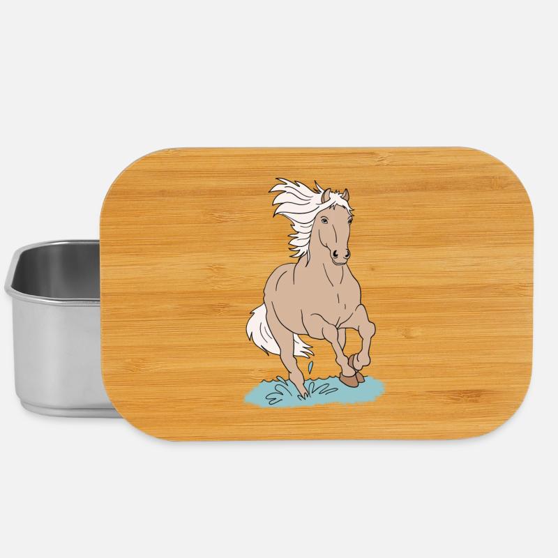Pferd Pferde - Lunch Box - Silber