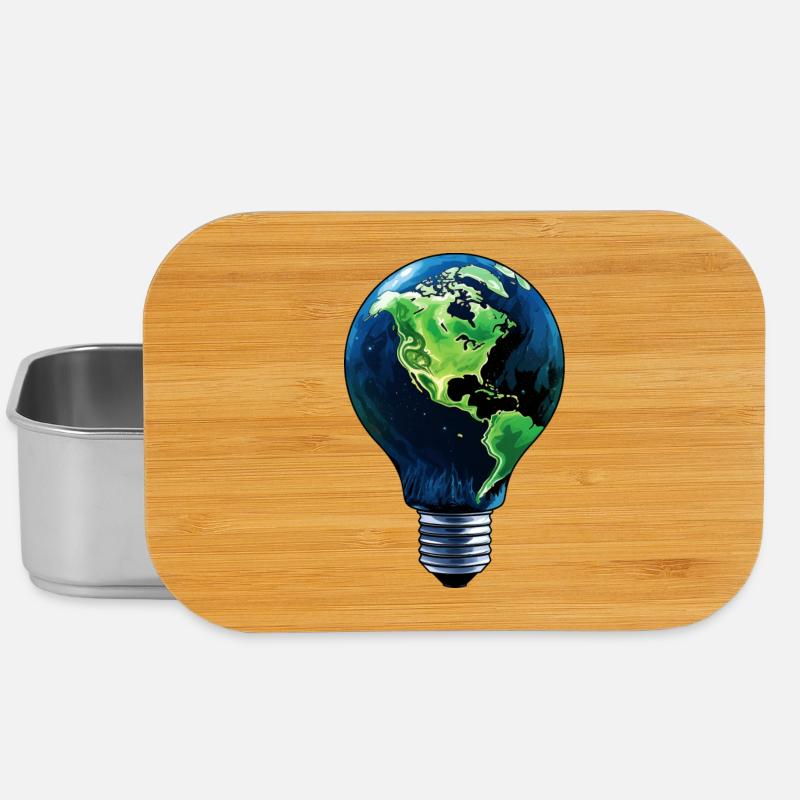 Light Bulb World - Lunch Box - silver