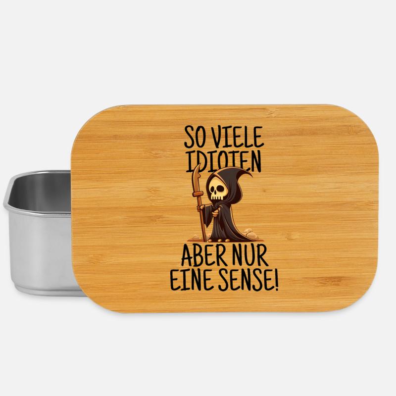 So viele Idioten, aber nur eine Sense - Schwarz - Lunch Box - Silber