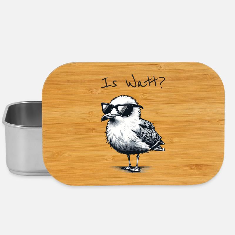 Is Watt Coole Möwe Urlaub Nordsee - Lunch Box - Silber